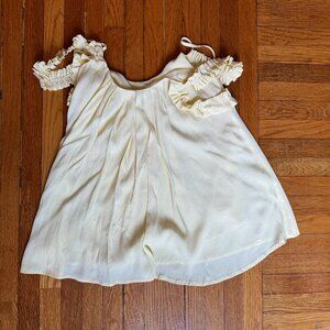 Maeve Anthropology Flowy Sleeveless Butter Yellow Blouse